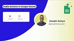 How to create radio buttons in Google Sheets