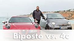 Tested: Abarth 695 Biposto vs. Alfa Romeo 4c | Comparison Test | Showdown | Review