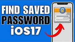 How To Find Saved Passwords On iPhone iOS 17 - Full Guide