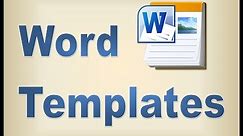 Making Templates in Microsoft Word