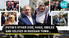 Putin's Rare Photo-Op In Kronstadt; Smiles, Hugs, Selfies In Candid Walkabout | Watch