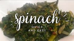 QUICK & HEALTHY Spinach Recipe - Frozen Spinach - South Asian Style Food