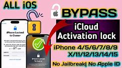 Bypass iCloud Activation Lock within 3 minutes iPhone 4/5/6/7/8/X/11/12/13/14/15 Locked to Owner2024