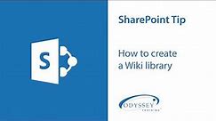 SharePoint tip: How to create a Wiki library