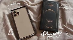 iPhone 12 Pro Max unboxing 🍎 (Gold 256gb) + accessories & setup | aesthetic 2021