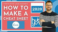 How to create a cheat sheet using Canva 2020