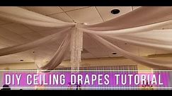DIY ceiling drapes on a budget!!!!- Easy ceiling draping tutorial