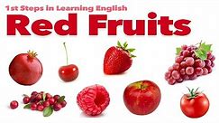 English Vocabulary - RED FRUITS