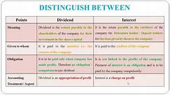 67 - Distinguish between Dividend and Interest