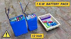 Make 12V 1000W Lithium Ion 18650 Battery Pack from Old Laptop Cells ( Part - 2 )