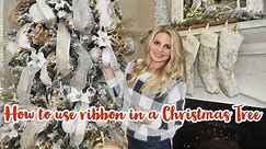 HOW TO USE RIBBON IN A CHRISTMAS TREE /5 EASY WAYS TO HANG RIBBON IN YOUR CHRISTMAS TREE