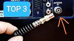 Insert the spring into the antenna socket and watch digital UHF TNT and Ultra HDTV | Top 3