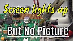 How to Troubleshoot TV with Backlight but no picture. Philips 40PFL3705 Backlight no video repair.