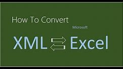 Microsoft Excel 2019 | How To Import XML Data| How to Convert XML file to Excel Worksheet | Part i