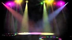 Swirling Colored Stage Spotlights Motion Background