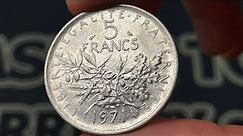 1971 France 5 Francs Coin • Values, Information, Mintage, History, and More