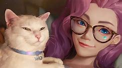 Seraphine With The Cat League Of Legends Live Wallpaper - MoeWalls