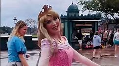 Enchanting Encounter: Princess Aurora's Majestic Appearance at Disneyland!