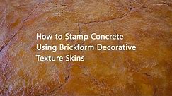 How To Stamp Concrete with Texture Skins