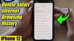 iPhone 12: How to Delete Safari Internet Browsing History