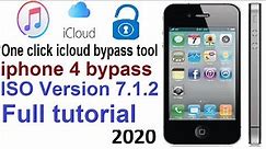 { One Click } iPhone 4 iCloud bypass Full Activation ISO version 7.1.2 2020 with windows geeksnow
