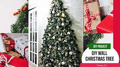 DIY Wall Christmas Tree - Holiday Decor Ideas