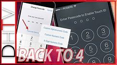 How To Get 4 Digit Simple Passcode Back On iPhone, iPad & iPod Touch With iOS 9