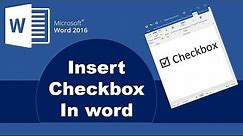 How to Create Checkbox for Fillable Forms in Word 2016