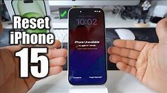 How To Reset & Restore your Apple iPhone 15 - Factory Reset
