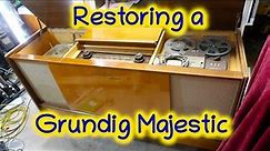 Restoring a golden Grundig Majestic (SO161Ua) 1960's vintage tube console, w/record, reel, Part 1