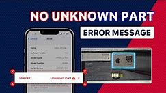How to Remove iPhone (12 mini/12 Pro Max) Unknown Part Alert by Aftermarket Screens