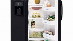 GE® 21.8 Cu. Ft. ENERGY STAR® Side-By-Side Refrigerator with Dispenser|^|GSH22KGMBB