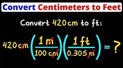 Convert Centimeters to Feet | cm to ft | Unit Conversion | Dimensional Analysis | Eat Pi