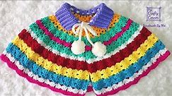 How to Crochet a Quick and Simple Child Size Poncho with Collar