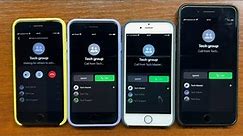 iPhone 7 vs iPhone SE 3 vs iPhone 6S vs iPhone 8 Plus Facetime Group & WhatsApp Group Incoming Calls