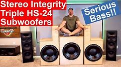 Home Theater Stereo Integrity HS-24 Subwoofers | DIY Build and Excursion Demos | Insane Bass!!!