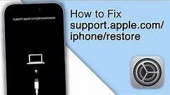 Fix iPhone Stuck on support.apple.com/iphone/restore Screen! [2023]