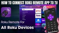 How to connect roku remote app to tv || Roku Guide