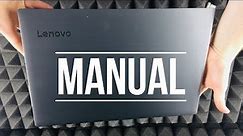 Lenovo V330 81AX Notebook SETUP Manual Guide | First time turning On