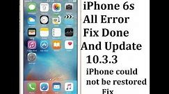 iPhone 6s update 10.3.3 With 3u Tools. All Error Fix