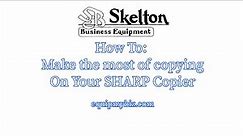 How To use various Copy Functions on your Sharp Copier | Tutorial, Training, Instructions