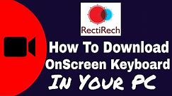How to Download Onscreen Keyboard in Your computer in [English]