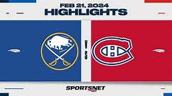 NHL Highlights | Sabres vs. Canadiens - February 21, 2024