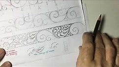 Grand Master Engraver Ken C Hunt Drawing Series 2022 Simplfying Scrolls