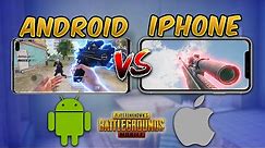 Android vs iPhone (PUBG MOBILE) iOS vs Android Comparison (Gyroscope, Aim Assist, Touch Response)