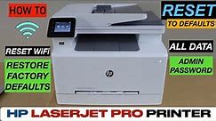 HP Color LaserJet Pro Printer Reset To Factory Default Setting !