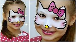 "Hello Kitty" Makeup for Kids — Fast & Easy Face Painting Tutorial