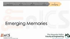 VLSI - Lecture 11e: Emerging Memories (PCM, ReRAM, MRAM, FeRAM)