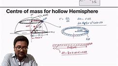 Centre of Mass | Centre of mass for Circular Arc| Portion of Disc| Hollow Hemisphere | Solid Hemisph