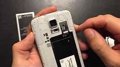 Galaxy S5: How to Insert Sim & SD Card